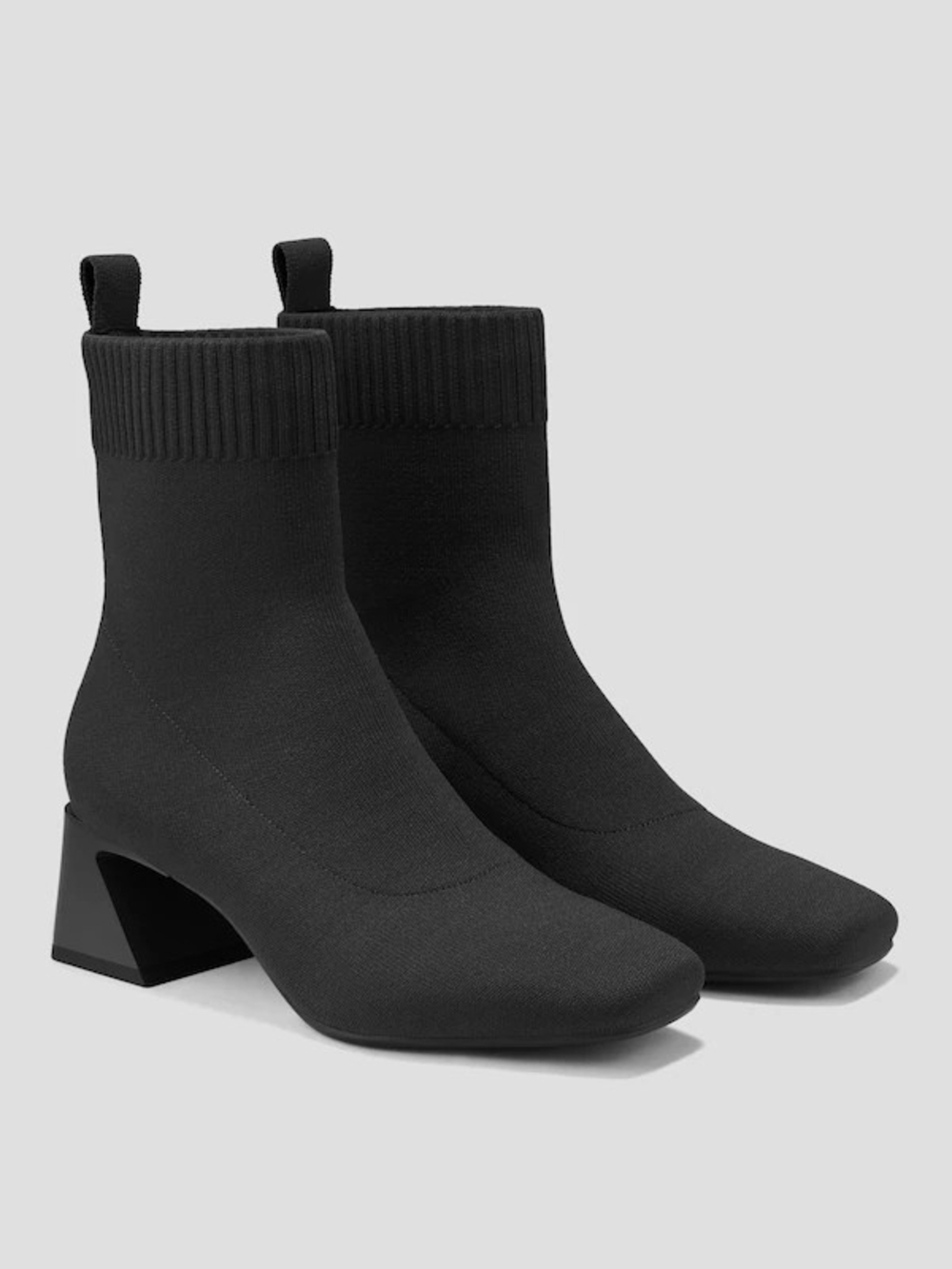 Vivaia Square-Toe Water-Repellent Block Heeled Boots (Regina Pro)